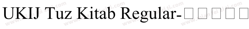 UKIJ Tuz Kitab Regular字体转换